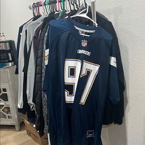 NFL Chargers Blue Jersey with Number 97